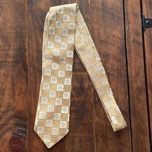 Men’s Gold and Silver Nordstrom Silk Necktie